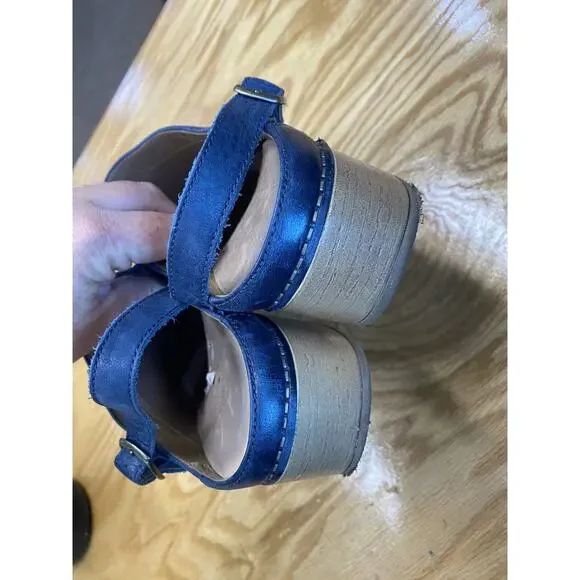 Dansko Clogs Women's 11 Black Leather Buckle Strap Round Toe Comfort Shoes S29 - Picture 4 of 8